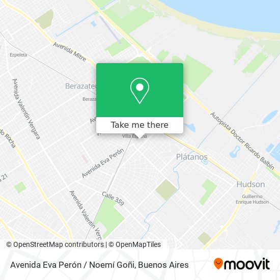Avenida Eva Perón / Noemí Goñi map
