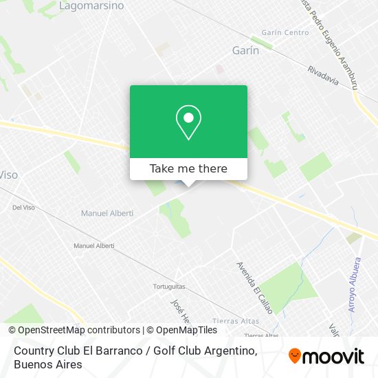 Mapa de Country Club El Barranco / Golf Club Argentino