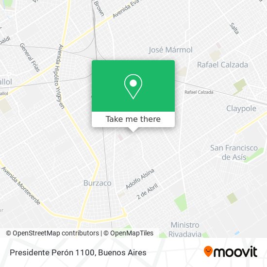 Presidente Perón 1100 map