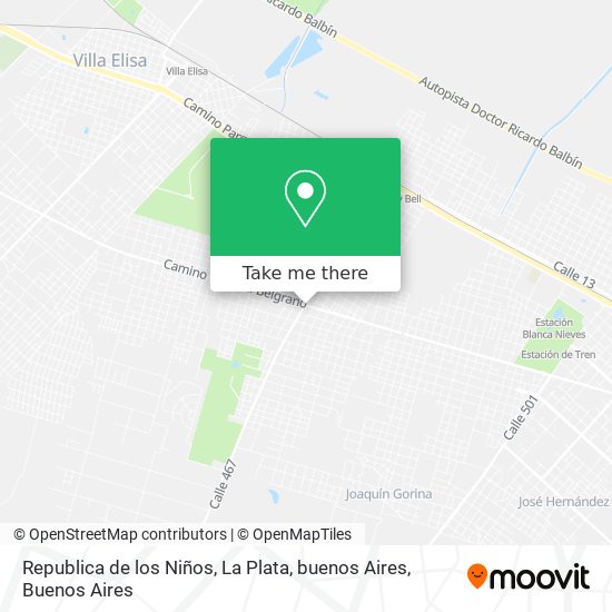 Republica de los Niños, La Plata, buenos Aires map