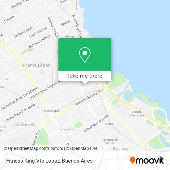 Mapa de Fitness King Vte Lopez