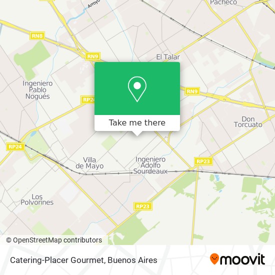 Catering-Placer Gourmet map