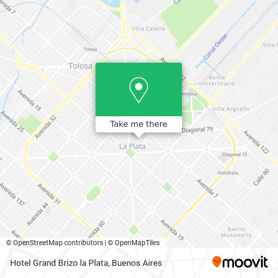 Mapa de Hotel Grand Brizo la Plata