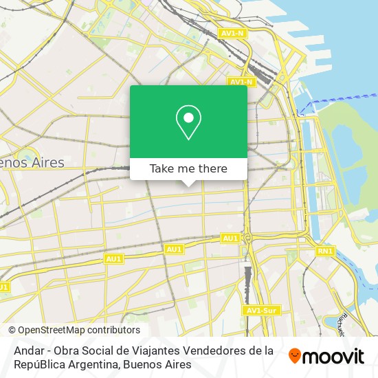 Andar - Obra Social de Viajantes Vendedores de la RepúBlica Argentina map