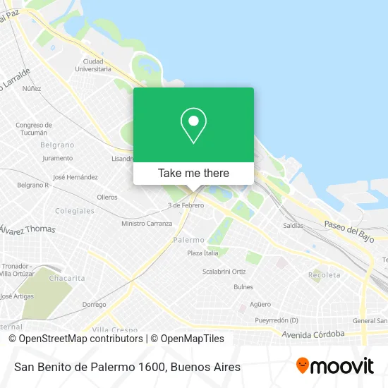 Mapa de San Benito de Palermo 1600