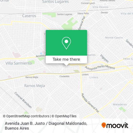 Mapa de Avenida Juan B. Justo / Diagonal Maldonado