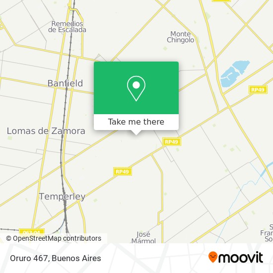 Oruro 467 map