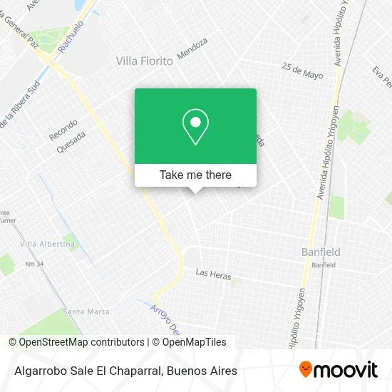 Algarrobo Sale El Chaparral map