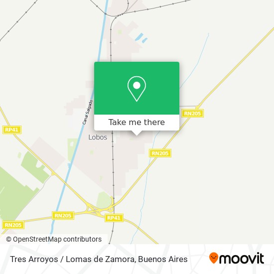 Mapa de Tres Arroyos / Lomas de Zamora