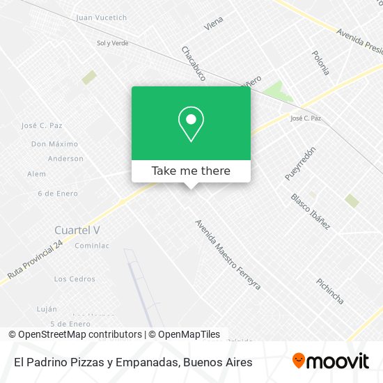 Mapa de El Padrino Pizzas y Empanadas
