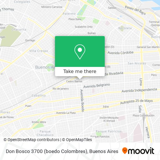 Don Bosco 3700 (boedo   Colombres) map