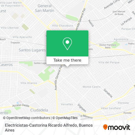 Electricistas-Castorina Ricardo Alfredo map