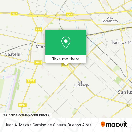Juan A. Maza / Camino de Cintura map