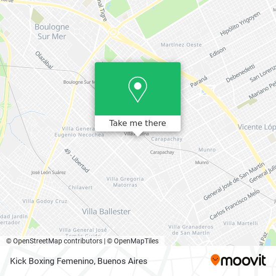 Mapa de Kick Boxing Femenino