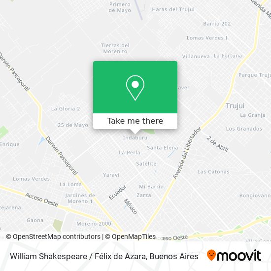 Mapa de William Shakespeare / Félix de Azara
