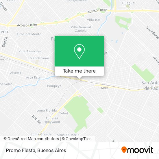Mapa de Promo Fiesta