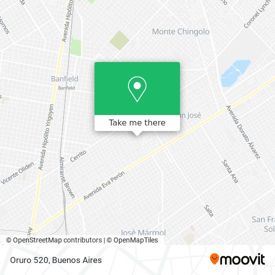 Oruro 520 map
