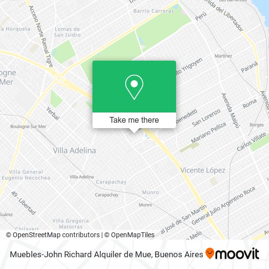 Mapa de Muebles-John Richard Alquiler de Mue