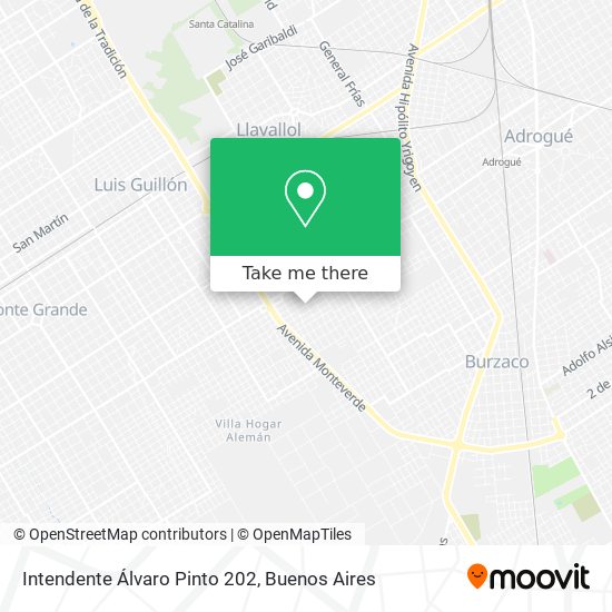 Intendente Álvaro Pinto 202 map