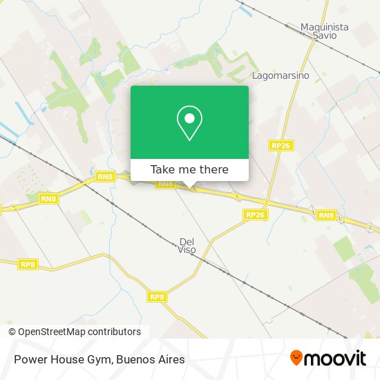 Mapa de Power House Gym