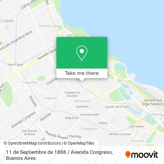 11 de Septiembre de 1888 / Avenida Congreso map