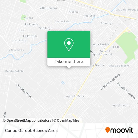 Carlos Gardel map