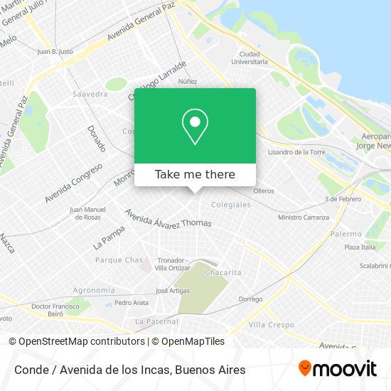 Conde / Avenida de los Incas map