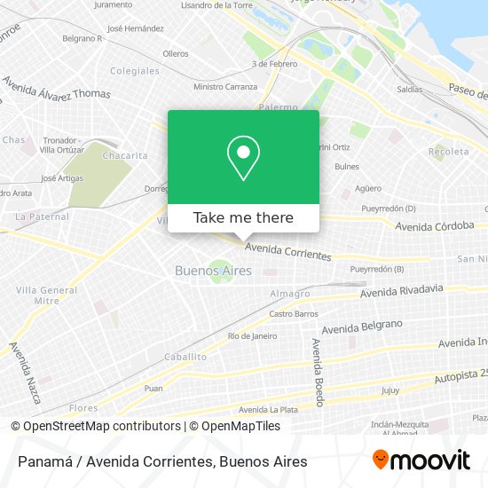 Mapa de Panamá / Avenida Corrientes