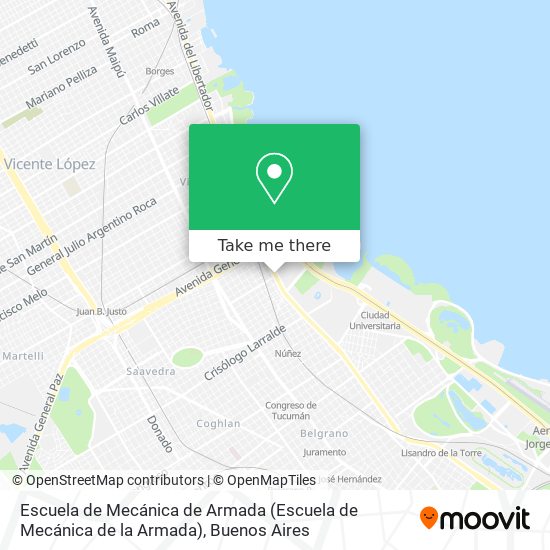 Escuela de Mecánica de Armada map