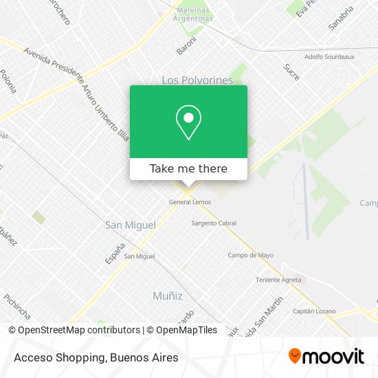 Acceso Shopping map