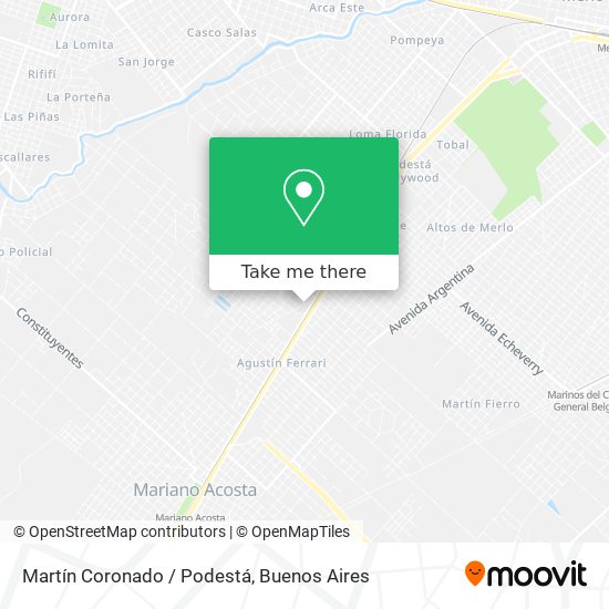 Martín Coronado / Podestá map