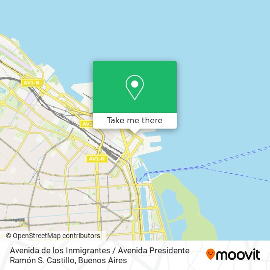 Avenida de los Inmigrantes / Avenida Presidente Ramón S. Castillo map