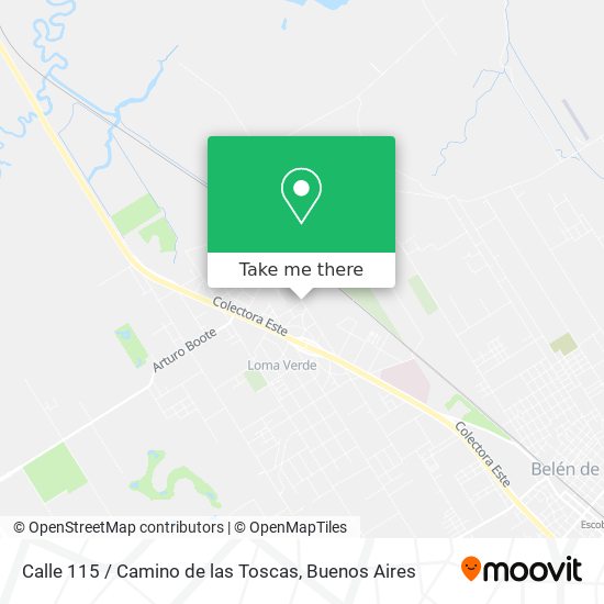 Calle 115 / Camino de las Toscas map
