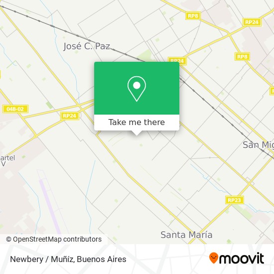 Newbery / Muñíz map