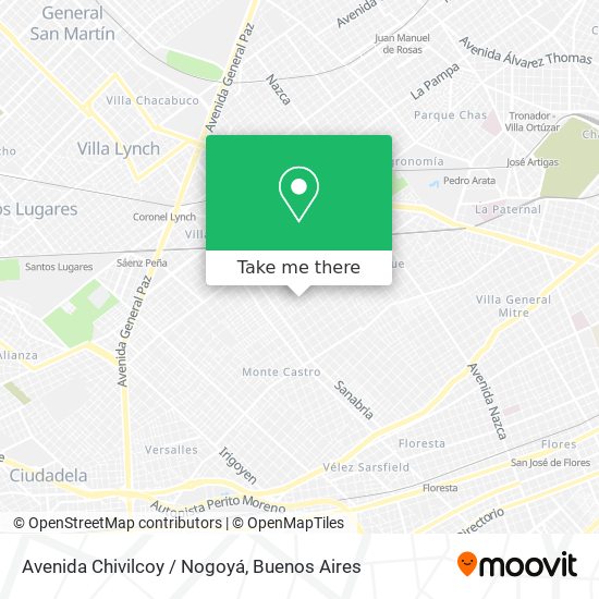 Avenida Chivilcoy / Nogoyá map