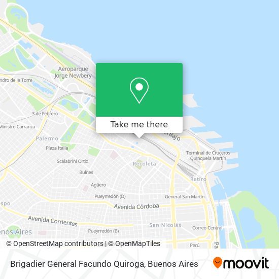 Mapa de Brigadier General Facundo Quiroga