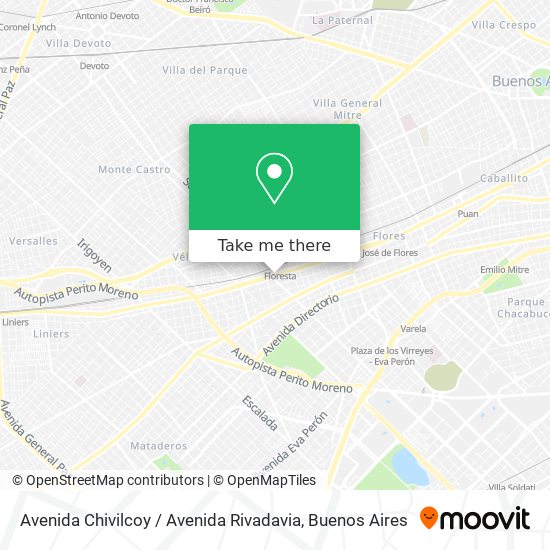Avenida Chivilcoy / Avenida Rivadavia map