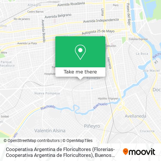 Cooperativa Argentina de Floricultores map