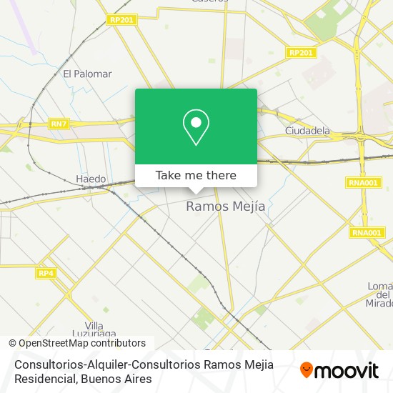 Consultorios-Alquiler-Consultorios Ramos Mejia Residencial map