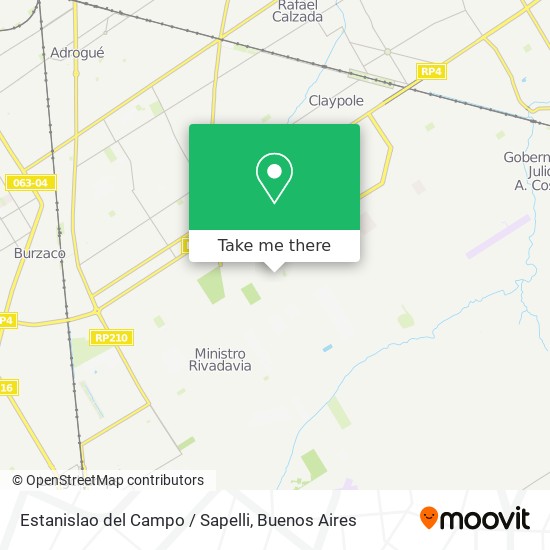 Mapa de Estanislao del Campo / Sapelli