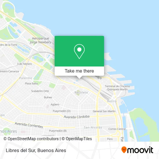 Mapa de Libres del Sur