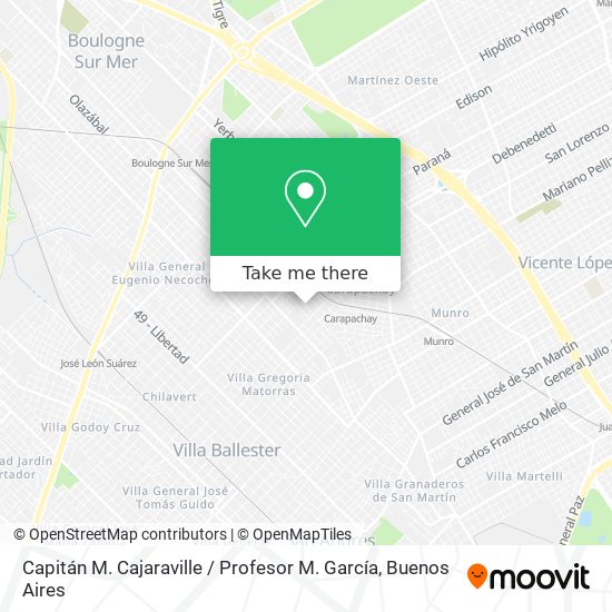 Mapa de Capitán M. Cajaraville / Profesor M. García