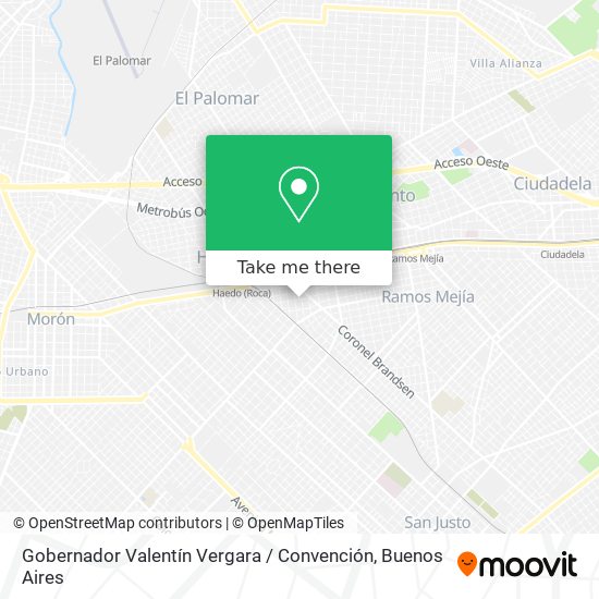 Mapa de Gobernador Valentín Vergara / Convención