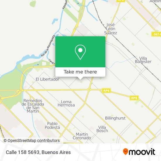 Mapa de Calle 158 5693