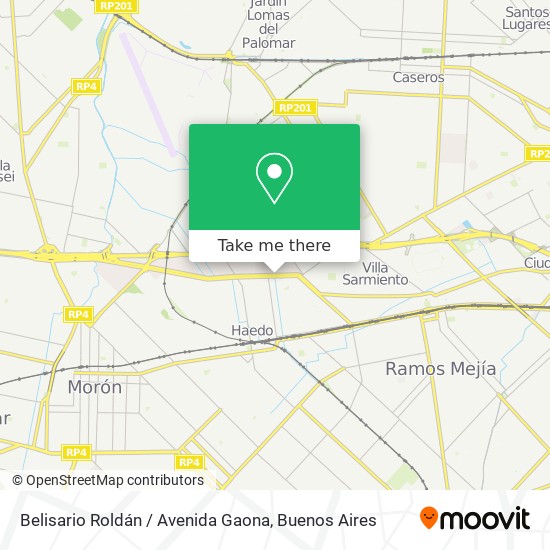 Belisario Roldán / Avenida Gaona map