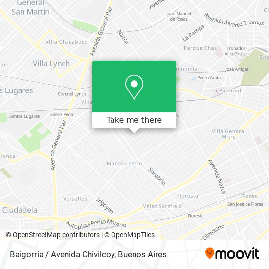 Baigorria / Avenida Chivilcoy map