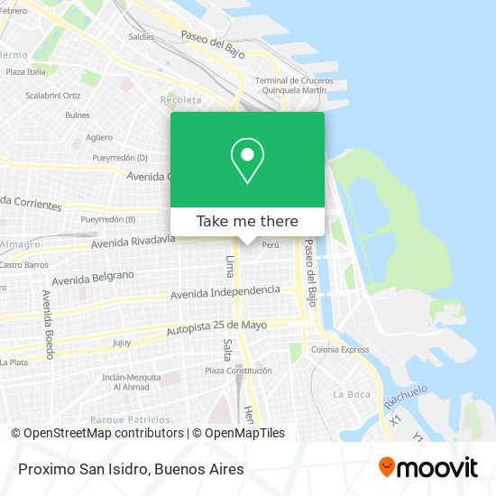 Mapa de Proximo San Isidro