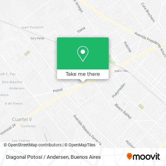 Mapa de Diagonal Potosí / Andersen
