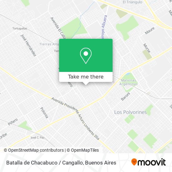 Batalla de Chacabuco / Cangallo map