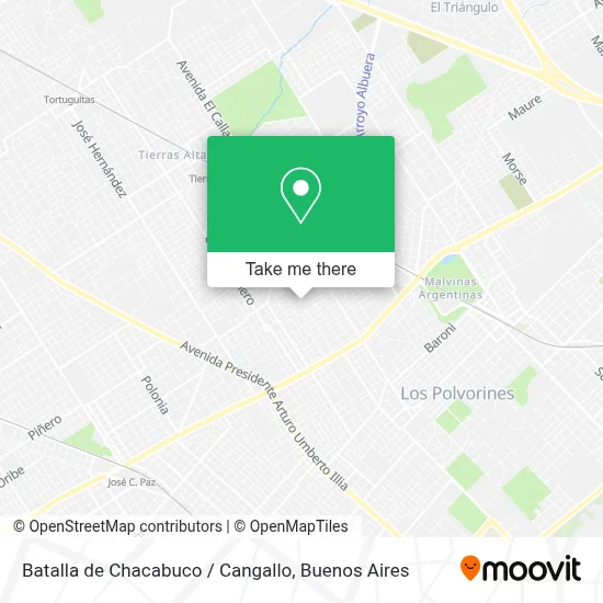 Batalla de Chacabuco / Cangallo map